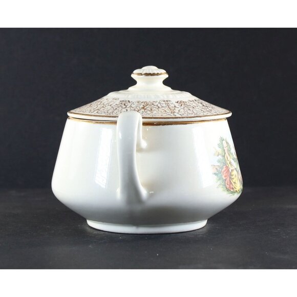 Sugar Bowl & Lid Colonial Couple Homer Laughlin Liberty Style #F54N6 U.S.A 1950s - Picture 9 of 14